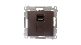 Simon 54 Gniazdo Hdmi Brąz Mat Dghdmi.01/46