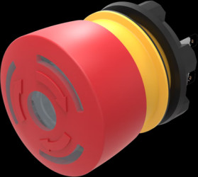 Emergency stop, rotary release, mounting Ø  22.3 mm, illuminated, red, 1 Form B (N/C), 84-5221.2B20