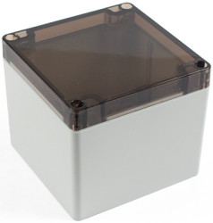 PC enclosure, (L x W x H) 105 x 105 x 90 mm, light gray (RAL 7035), IP68, 1554LA2GYSL