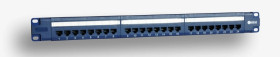 Panel 19, 24 x RJ45 UTP kat. 6 (1U) z półką, niebieski (PoE) DCN/PPFB-951K-248-C6