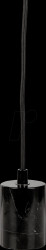 404098 Pendant light, E27 socket, round, black marble