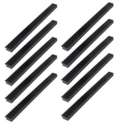 Listwa stykowa 2.54mm prosta 2x40, czarna - 10 szt.