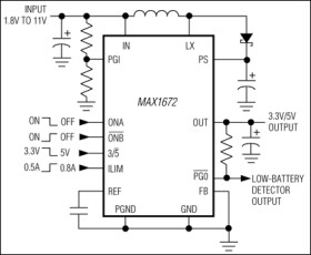 Step-Up/Down DC-DC Converter in QSOP Package