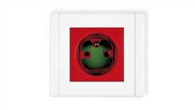 Flexi Gniazdo Pojedyncze Z/U Data Z Kluczem Czerwony Fgzk