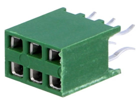 Złącze kołkowe HV-100 żeńskie 6-pin proste 2,54mm THT 2x3 215309-3