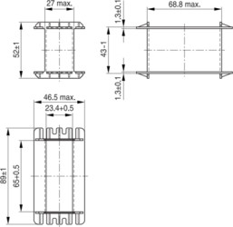 Coil former, PPS, for E core, B66372A2000T001