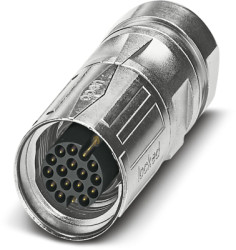 Plug, M17, 17 pole, crimp connection, SPEEDCON locking, straight, 1245215