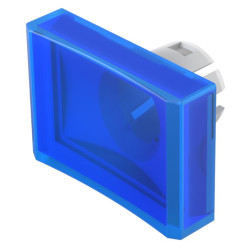Soczewki do wskaźników, 51-904, Niebieski, Prostokąt, długość: 21.5