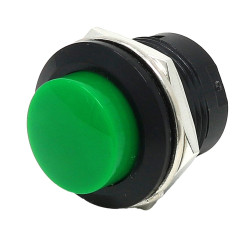 16mm Panel Mount Momentary Pushbutton - Green