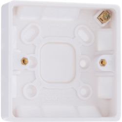 BG 893 White Nexus Moulded 1 Gang Patress With Earth 19mm