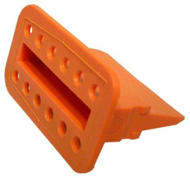 Socket, 12 pole, straight, orange, W12S