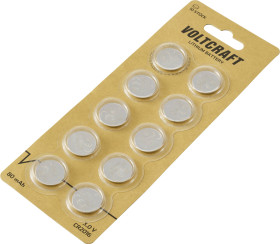 Ogniwo guzikowe CR 2016 VOLTCRAFT VC-12209095 3 V 10 szt. 80 mAh litowe