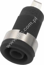 3274-SW Gniazdo bezp. 4mm, konektor 4,8mm, 36A, czarne, ELECTRO-PJP, 3274SW