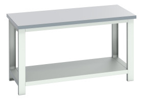 Stół warsztatowy szer. 750mm maks. obciążenie: 450kg Podstawowy stoł Blacha stalowa dł. 1500mm wys. 840mm