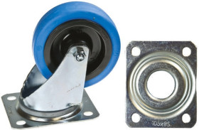 Koło samonastawne średnica kabla 125mm Płyta Tente 250kg wysokość całkowita 161mm