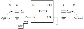 300-mA, capacitor-free, low-IQ, low-dropout voltage regulator with enable