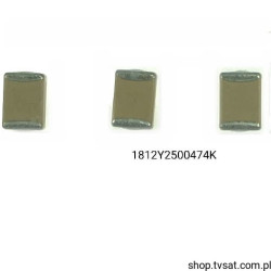 1812Y2500474KXT 0,47uF 250V 10% X7R 1812 SMD-1812 SYFER