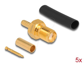 90044 RP-SMA Buchse zum Crimpen RG-174 / RG-316