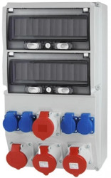 Rozdzielnica budowlana 26M 2x32A/5P 2x16A/5P 4x230V bez zabezpieczeń RSX224