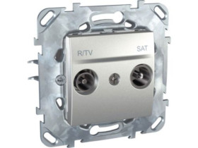 UNICA TOP Gniazdo antenowe RTV/SAT zakończeniowe aluminium MGU50.454.30Z SCHNEIDER ELECTRIC