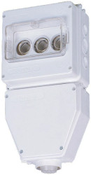 Skrzynka przyłączeniowa z gniazdami bezpiecznikowymi 25A 400V 5x25mm2 dławica D25x4 D30 IP44 SPD-SB 5I 25A IP-43 040+057