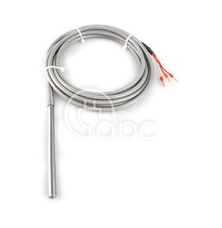 Czujnik uniwersalny PT100, 3 przewodowy, klasa A, przewód silikon 3 m,...