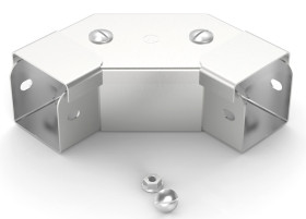 Akcesoria do koryt kablowych Stal nierdzewna 304 Zatyczka przednia wygięta pod kątem 90° 50 x 50mm RS PRO