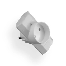 Rozgałęźnik wtyczkowy 1-gniazdo b/u + 2-gniazda b/u EURO R-12