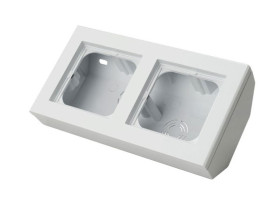 SONATA Puszka narożna do serii SONATA podwójna wyposażona w ramkę biały PNP-2RN/00 OSPEL