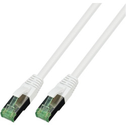 Patch cable, GRS compliant 10Gbits 500MHz, RJ45 plug, straight to RJ45 plug, straight, Cat 6A, S/FTP, TPE, 1 m, white, 1802-1,0M