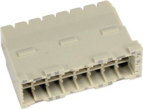 Female connector, type FM, 45 pole, z-b-d, solder/crimp connection, straight, gold-plated, 09060452875