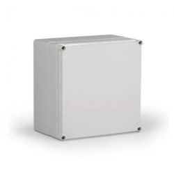 Obudowa Cubo O 400x400x132mm boki gładkie pokrywa szara IP67 PC OPCP404013G