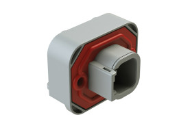 Złącze samochodowe 4-pinowe Amphenol Industrial 2-rzędowe Męski 7.5A AT Montaż na kołnierzu Złącze samochodowe