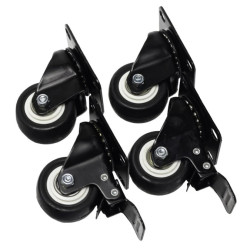 Komplet kół do szaf stojących EmiterNet (2x kółko skrętne, 2x kółko skrętne z hamulcem) M12, EM/ZSK4-M12