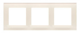 Simon 55 Ramka 3-krotna Nature Szkło mrożone kremowe TRN3/171
