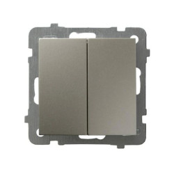 AS Łącznik schodowy + pojedynczy satyna light ŁP-9G/m/45