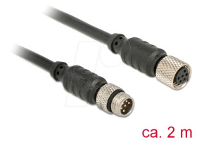 12640 M8 Sensor- / Actuar Cable M8 6 Pin male to M8 6 Pin female