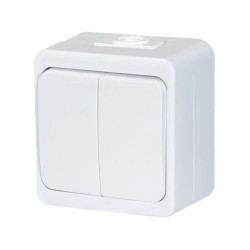 SMART Łącznik podwójny n/t 10A, 250V, świecznikowy IP44 biały 00060278