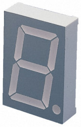 Wyświetlacz diodowy LED 7-segmentowy ze wspólną katodą 100 mcd RH DP, Zielony 38mm Kingbright 570 nm