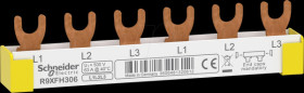 R9XFH306 Resi9 busbar fork, 3P, 6 TE, 63A, can be cut to length