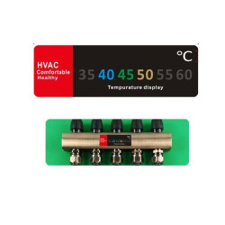 Strip Thermometer - Sticker with Temperature Measurement - for Underfloor Heating