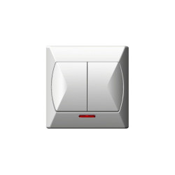 Łącznik podwójny podświetlany ŁP-2AS/00 biały AKCENT Ospel