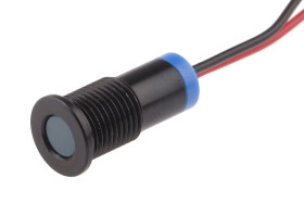 Lampka kontrolna do montażu panelowego 2V dc, niebieska 8mm LED Wyprowadzenia RS PRO