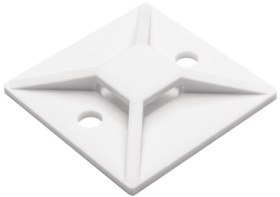 Mounting base, PA, white, (L x W x H) 37.7 x 37.7 x 6.2 mm, 151-00324