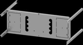 Mounting plate, metal, (L x W x H x D) 600 x 600 x 200 x 400 mm, for 3VA12 (250A), 4 pole, plug-in socket, plug-in unit, 8PQ6000