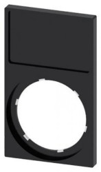 Ramka do etykiet samoprzylepnych 17,5x27mm prostokątna czarna otwór 22mm SIRIUS ACT 3SU1900-0AP10-0AA0 /10szt./