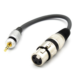 ADAPTER XLR ŻEŃSKI WTYK MINI JACK 3.5 TRS VITALCO PRZEJŚCIÓWKA XLR AUX 3,5