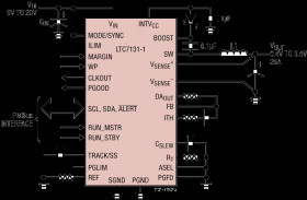 25A Monolithic Synchronous DC/DC Step-Down Converter with PMBus Interface