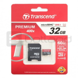 Karta pamięci Transcend Premium 400x microSD 32GB 60MB/s UHS-I klasa 10 z adapterem