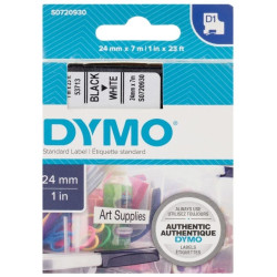 Taśma do drukarek D1 24mm x 7m czarny/biały S0720930